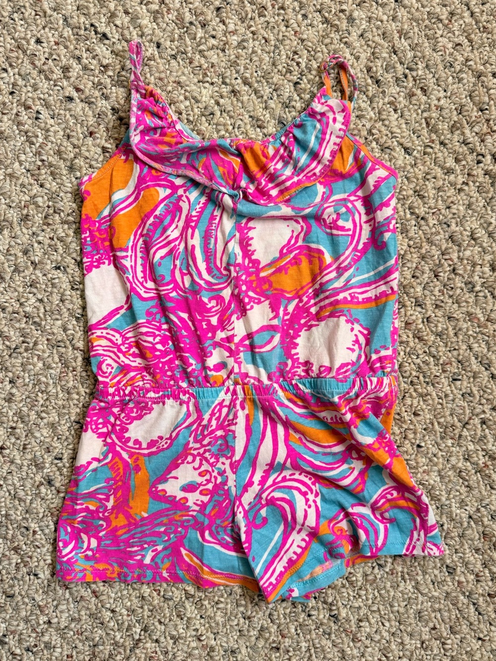 Lilly Pulitzer Girls M 6-7 Cotton Romper